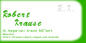 robert krause business card